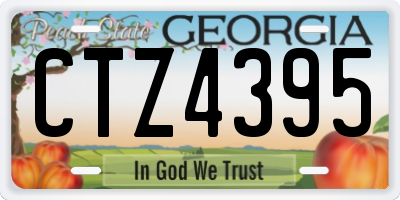 GA license plate CTZ4395
