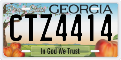 GA license plate CTZ4414