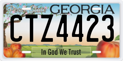 GA license plate CTZ4423