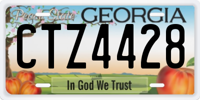 GA license plate CTZ4428