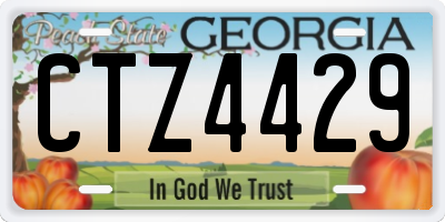 GA license plate CTZ4429