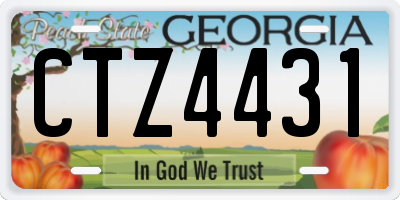 GA license plate CTZ4431