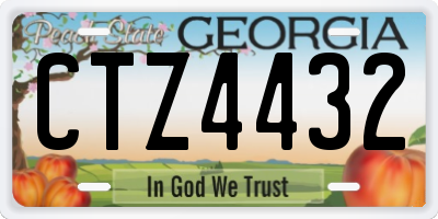 GA license plate CTZ4432