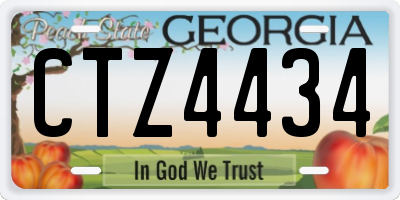 GA license plate CTZ4434