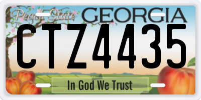 GA license plate CTZ4435