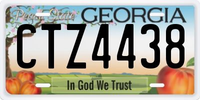 GA license plate CTZ4438