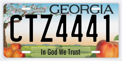 GA license plate CTZ4441
