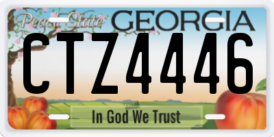 GA license plate CTZ4446