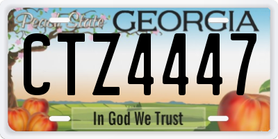 GA license plate CTZ4447