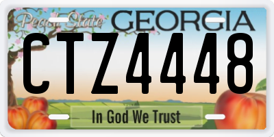 GA license plate CTZ4448