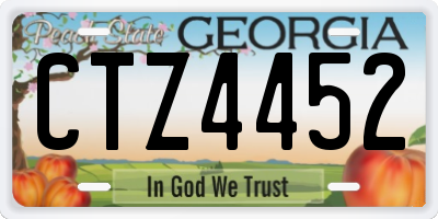 GA license plate CTZ4452