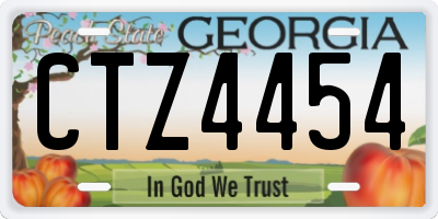GA license plate CTZ4454