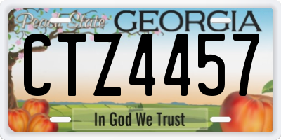 GA license plate CTZ4457