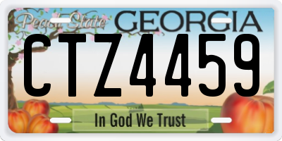 GA license plate CTZ4459