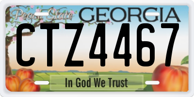 GA license plate CTZ4467