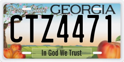 GA license plate CTZ4471