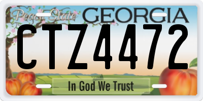 GA license plate CTZ4472