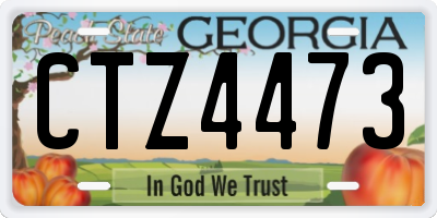 GA license plate CTZ4473