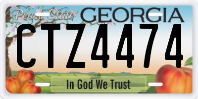 GA license plate CTZ4474