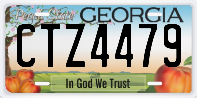 GA license plate CTZ4479