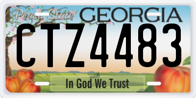 GA license plate CTZ4483
