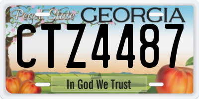 GA license plate CTZ4487