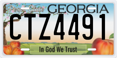 GA license plate CTZ4491