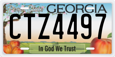 GA license plate CTZ4497