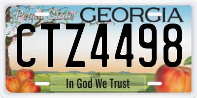 GA license plate CTZ4498