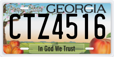 GA license plate CTZ4516