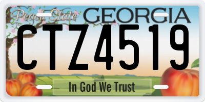 GA license plate CTZ4519
