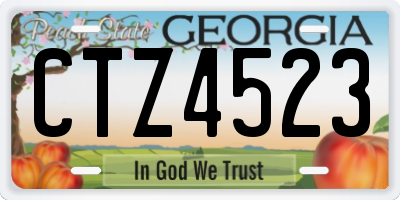 GA license plate CTZ4523