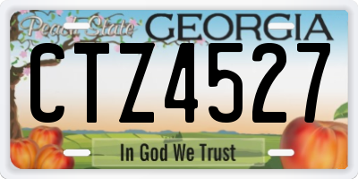GA license plate CTZ4527