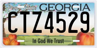 GA license plate CTZ4529