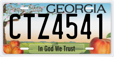 GA license plate CTZ4541