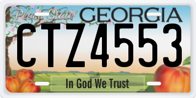 GA license plate CTZ4553