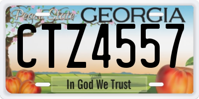 GA license plate CTZ4557