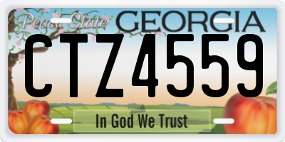 GA license plate CTZ4559