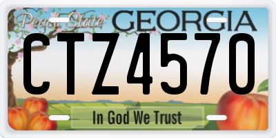 GA license plate CTZ4570