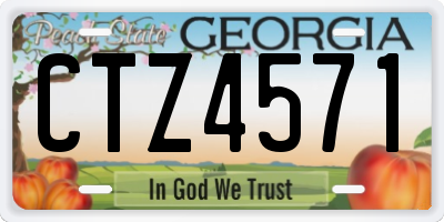 GA license plate CTZ4571