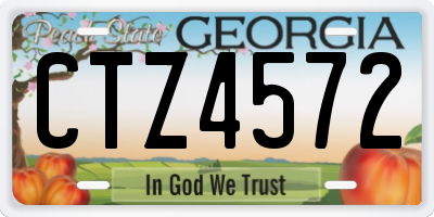 GA license plate CTZ4572