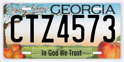 GA license plate CTZ4573