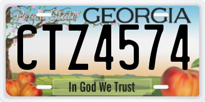 GA license plate CTZ4574