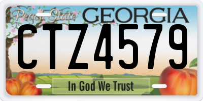 GA license plate CTZ4579