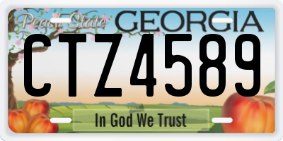 GA license plate CTZ4589