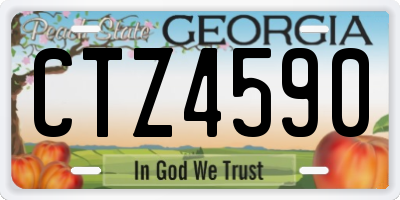 GA license plate CTZ4590
