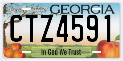 GA license plate CTZ4591