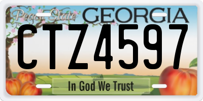 GA license plate CTZ4597