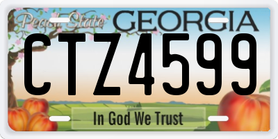GA license plate CTZ4599