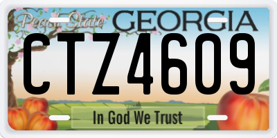 GA license plate CTZ4609
